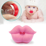 3 pezzi ciuccio neonato labbra rosse ciucci fittizi divertenti capezzoli in silicone per bambini massaggiagengive ciuccio ciuccio