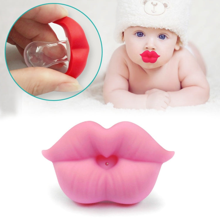 3 pezzi ciuccio neonato labbra rosse ciucci fittizi divertenti capezzoli in silicone per bambini massaggiagengive ciuccio ciuccio