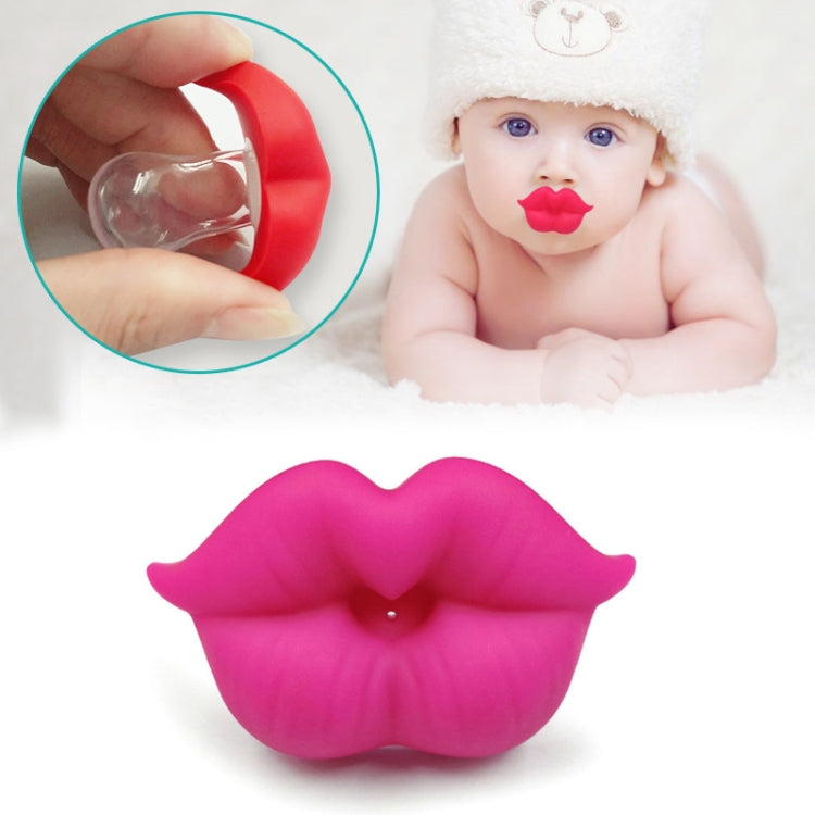 3 pezzi ciuccio neonato labbra rosse ciucci fittizi divertenti capezzoli in silicone per bambini massaggiagengive ciuccio ciuccio