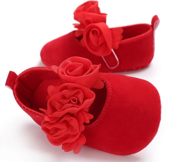 Scarpe da culla per neonato con fiore adorabile, scarpe da bambino antiscivolo morbide prewalker, 11cm, 12cm, 13cm