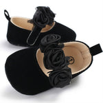 Scarpe da culla per neonato con fiore adorabile, scarpe da bambino antiscivolo morbide prewalker, 11cm, 12cm, 13cm