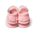 Sandali per bambini con frange in PU moda casual, 11cm/76g, 12cm/83g, 13cm/93g