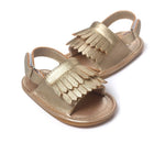 Sandali per bambini con frange in PU moda casual, 11cm/76g, 12cm/83g, 13cm/93g