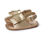 Sandali per bambini con frange in PU moda casual, 11cm/76g, 12cm/83g, 13cm/93g