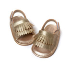 Sandali per bambini con frange in PU moda casual, 11cm/76g, 12cm/83g, 13cm/93g