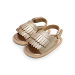 Sandali per bambini con frange in PU moda casual, 11cm/76g, 12cm/83g, 13cm/93g