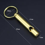 Portachiavi apribottiglie con fischietto in metallo da 2 pezzi, Gold, Silver