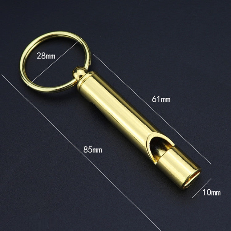 Portachiavi apribottiglie con fischietto in metallo da 2 pezzi, Gold, Silver