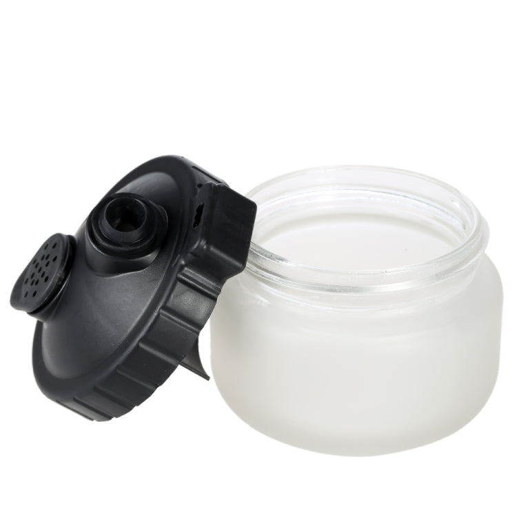 Modello di vaso per la pulizia dell'aerografo multifunzione, pompa ad aria, strumento per colorare la vernice spray, portapenne per bottiglia di raccolta dei rifiuti, 304ml Air Pump Spray Paint Bottle
