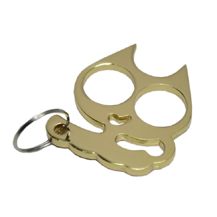 Portachiavi per autodifesa in metallo per esterni Kitty da 5 pezzi Strumento per rompere finestre per autodifesa per esterni, Cat Shape(Gold), Cat Shape(Silver), Cat Shape(Black)