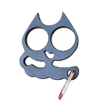 Portachiavi per autodifesa in metallo per esterni Kitty da 5 pezzi Strumento per rompere finestre per autodifesa per esterni, Cat Shape(Gold), Cat Shape(Silver), Cat Shape(Black)