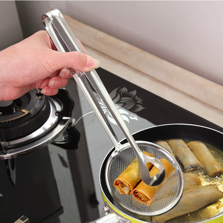 Cucchiaio a rete per scola alimenti fritti in acciaio inossidabile con clip, Net Spoon with Clip