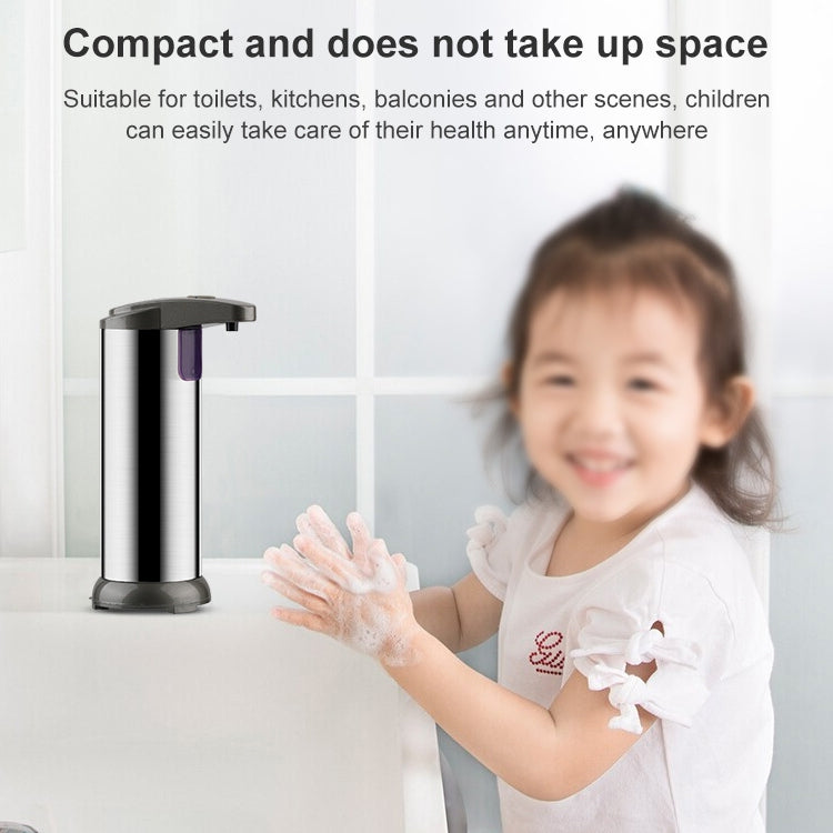 Dispenser automatico di sapone con sensore a infrarossi in acciaio inossidabile da 250 ml, 250ML