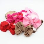 Copricapo per capelli per bambini con fiocco in chiffon con fascia per capelli da 2 pezzi