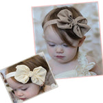 Copricapo per capelli per bambini con fiocco in chiffon con fascia per capelli da 2 pezzi