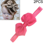 Copricapo per capelli per bambini con fiocco in chiffon con fascia per capelli da 2 pezzi
