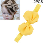 Copricapo per capelli per bambini con fiocco in chiffon con fascia per capelli da 2 pezzi