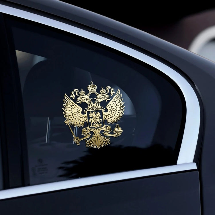 10 pezzi PITREW stemma della Russia emblema adesivi per auto in metallo nichel decalcomanie, colore casuale, Russia Emblem Gold