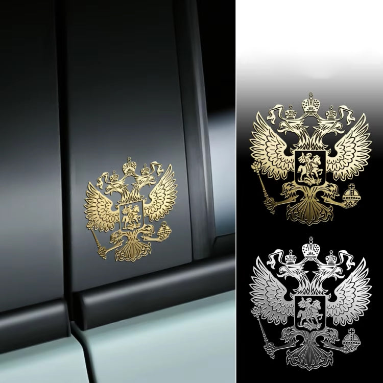 10 pezzi PITREW stemma della Russia emblema adesivi per auto in metallo nichel decalcomanie, colore casuale, Russia Emblem Gold