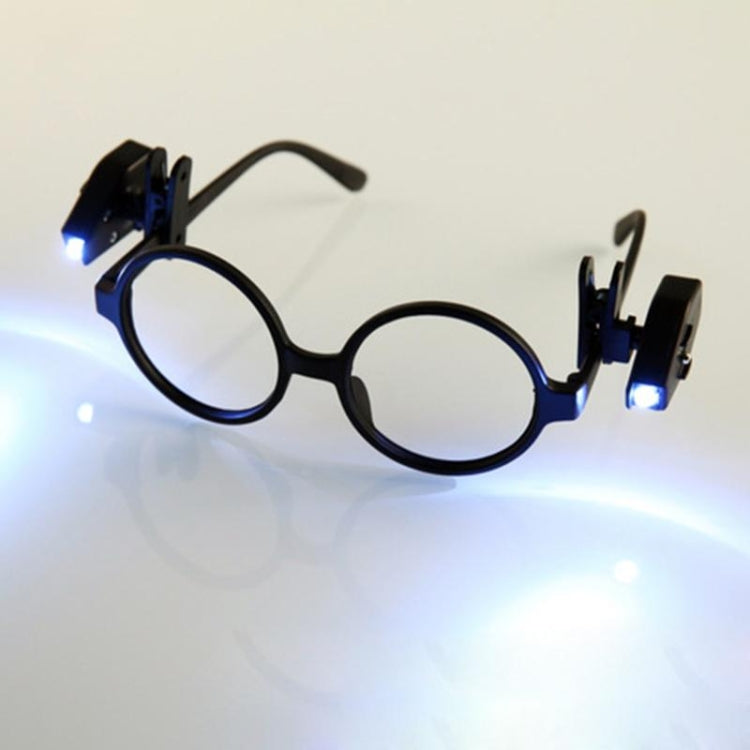 Mini torcia a LED regolabile per occhiali con clip per luce da lettura