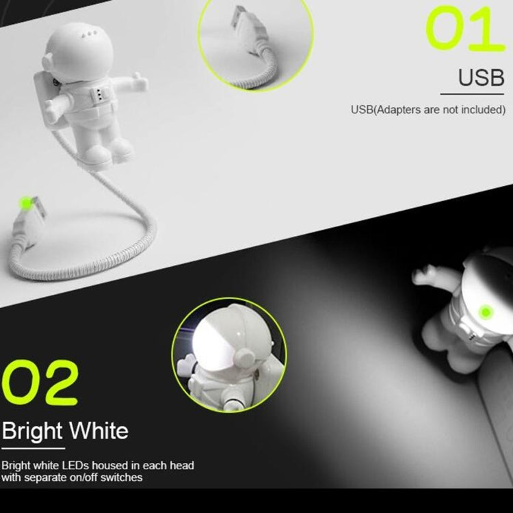 Fantastico nuovo astronauta astronauta USB LED regolabile lampada da scrivania luce notturna per computer PC