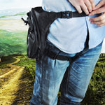 Borsa da gamba Motocross nera Borsa da guida per moto Marsupio da cavaliere Borsa multifunzione da esterno, multi-function bag
