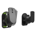 Staffa da parete girevole 45° per diffusori audio surround nera
