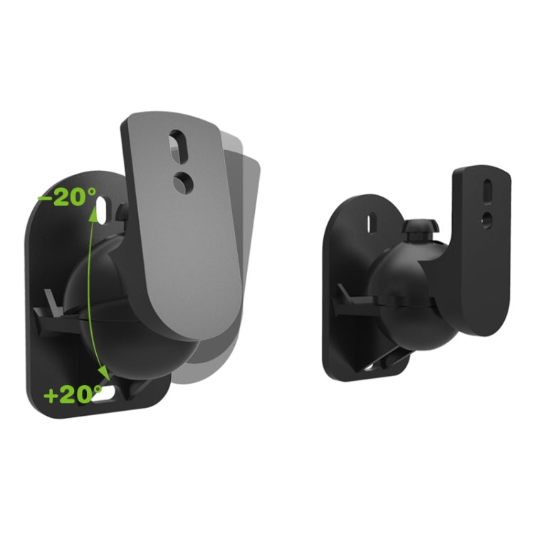 Staffa da parete girevole 45° per diffusori audio surround nera