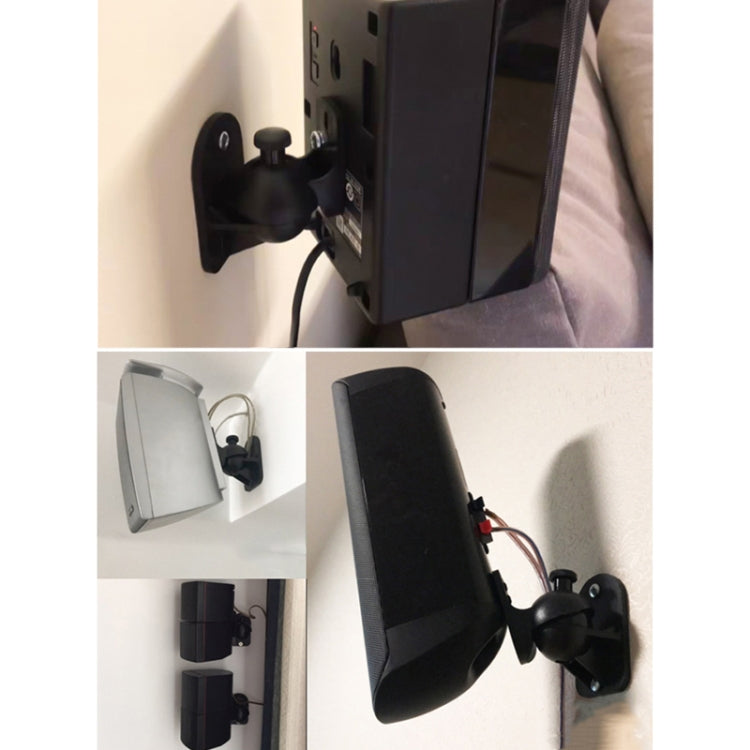 Staffa da parete girevole 45° per diffusori audio surround nera