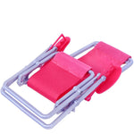 Sedia da spiaggia reclinabile in tela pieghevole 1:6 per bambola Barbie, Folding Canvas Beach Chair
