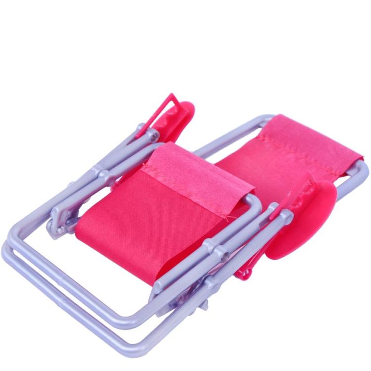 Sedia da spiaggia reclinabile in tela pieghevole 1:6 per bambola Barbie, Folding Canvas Beach Chair