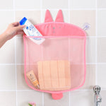Cartone animato da appendere alla parete, cucina, bagno, borse portaoggetti, borsa a rete in rete lavorata a maglia, giocattoli da bagno per bambini, organizer per shampoo