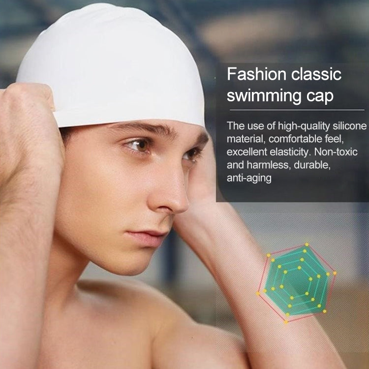 Cuffia da nuoto professionale in puro silicone lucido senza cuciture ad alta elasticità, Glossy Seamless (Blue), Glossy Seamless (White), Glossy Seamless (Pink), Glossy Seamless (Red), Glossy Seamless (Purple), Glossy Seamless (Yellow)