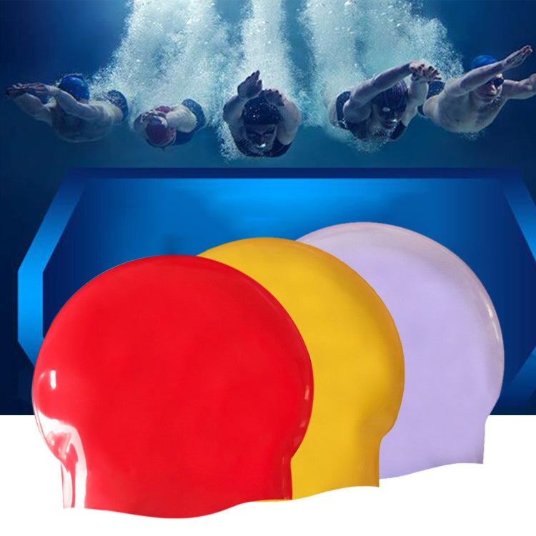 Cuffia da nuoto professionale in puro silicone lucido senza cuciture ad alta elasticità, Glossy Seamless (Blue), Glossy Seamless (White), Glossy Seamless (Pink), Glossy Seamless (Red), Glossy Seamless (Purple), Glossy Seamless (Yellow)