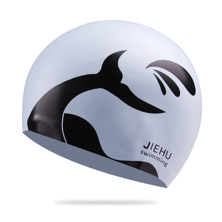 Cuffia da nuoto in silicone con motivo delfino in versione allargata per uomo e donna, Enlarged Version (White), Enlarged Version (Pink), Enlarged Version (Silver), Enlarged Version (Black), Enlarged Version (Blue)