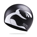 Cuffia da nuoto in silicone con motivo delfino in versione allargata per uomo e donna, Enlarged Version (White), Enlarged Version (Pink), Enlarged Version (Silver), Enlarged Version (Black), Enlarged Version (Blue)