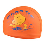 Cuffia da nuoto impermeabile rivestita in PU modello ippopotamo per bambini, Cartoon Hippo (Lack Blue), Cartoon Hippo (Pink), Cartoon Hippo (Blue), Cartoon Hippo (Orange)