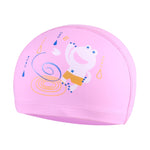 Cuffia da nuoto con motivo a rana carina rivestita in PU per la cura dei capelli impermeabile per bambini, Frog (Blue), Frog (Pink), Frog (Orange), Frog (Lack Blue)