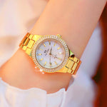 BS beesister FA1258 orologio da donna con cinturino in lega di diamanti con cassa rotonda