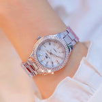 BS beesister FA1258 orologio da donna con cinturino in lega di diamanti con cassa rotonda