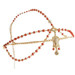 Decorazione per capelli Fascia per capelli Fascia per capelli Fasce per capelli Moda indiana Boho Copricapo con perline Gioielli per capelli con catena per testa da donna