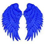 A Pair Sequin Feather Wing Shape Clothing Patch Sticker DIY Clothing Accessories, Small 20.5 x 10cm Gold, Middle 26.5 x 26cm Gold, Large 33.5 x 32cm Gold, Small 20.5 x 10cm Silver, Middle 26.5 x 26cm Silver, Large 33.5 x 32cm Silver                    ...