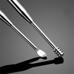 Set 3 strumenti pulizia orecchio in acciaio inox