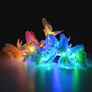 Luci natalizie solari da giardino farfalla 4m 12LED 5m 20LED