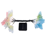 Luci natalizie solari da giardino farfalla 4m 12LED 5m 20LED
