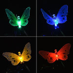 Luci natalizie solari da giardino farfalla 4m 12LED 5m 20LED