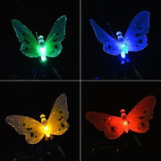 Luci natalizie solari da giardino farfalla 4m 12LED 5m 20LED