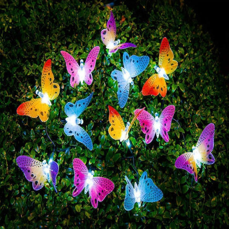 Luci natalizie solari da giardino farfalla 4m 12LED 5m 20LED