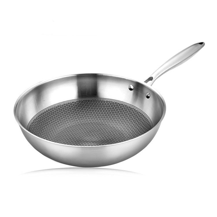 Padella antiaderente in acciaio inossidabile a nido d'ape per uso domestico, 32cm Pot (without Lid), Lid