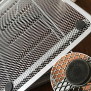 Supporto ventilato regolabile in rete metallica di raffreddamento pieghevole da tavolo portatile